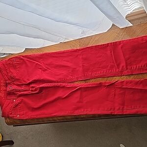 Delia's red denim pants